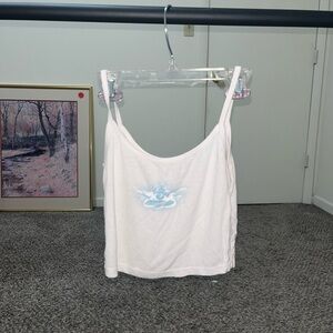 Boys Lie White Camisole with Blue Graphic